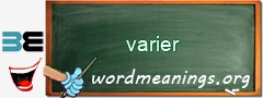 WordMeaning blackboard for varier